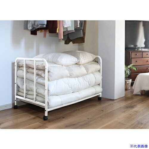 ■TASSCOM カバー付き布団収納ラック ホワイト TAN268WH(5521154)[法人・事業所限定][外直送元]