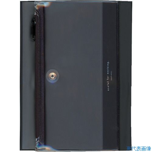 ■DAIGO isshoni.ペンケース付ノートカバーPVC B6 Rブラック N1931(5536175)×10[送料別途お見積り][法人..