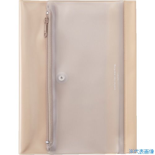 ■DAIGO isshoni.ペンケース付ノートカバーPVC A5 Rベージュ N1937(5536178)×10[送料別途お見積り][法人..