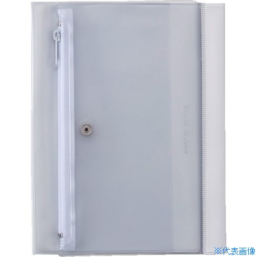 ■DAIGO isshoni.ペンケース付ノートカバーPVC B6 Rホワイト N1930(5536182)×10[送料別途お見積り][法人..