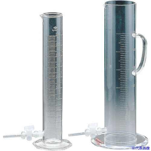 ■サンプラ コック付メスシリンダー 3L 01082(5573483)[送料別途お見積り][法人限定][掲外取寄]