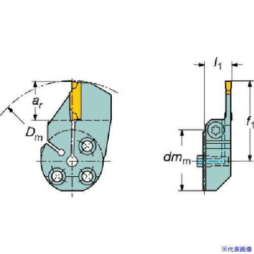 ■SANDVIK コロターンSL コロカット1・2用端面溝入れブレード(420) 57032R123F15B090A(5630762)[送料別途お見積り][法人限定][掲外取寄]