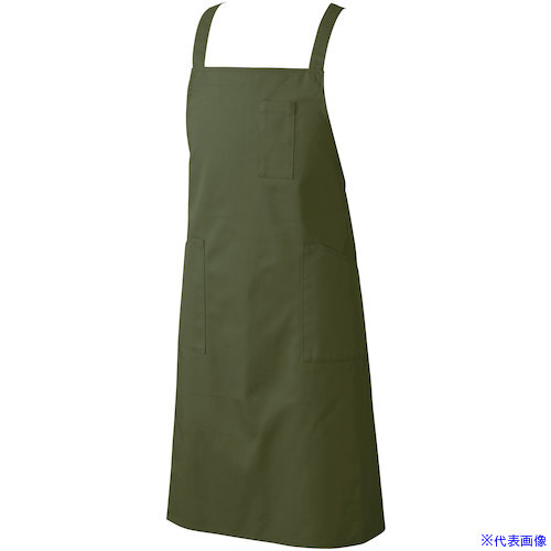 ■リンクサス ベーシックエプロン ライトキャメル LXS083128(5638340)[送料別途見積り][法人・事業所限..