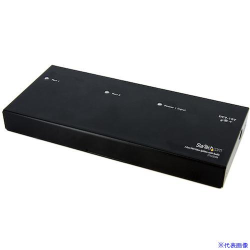 ■スターテック ビデオスプリッター/1920 x 1200 DVI/1入力2出力/3.5mm ステレオオーディオ ST122DVIA(5..