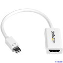 ■スターテック ディスプレイアダプター/Mini DisplayPort 1.2 - HDMI 1.4/4K30Hz/ホワイト MDP2HD4KSW(57232...