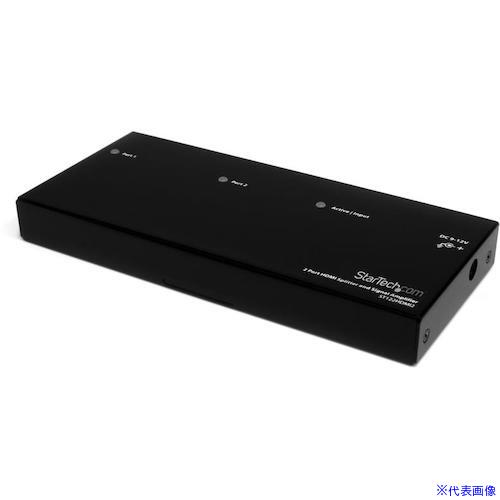 ■スターテック ビデオスプリッター/1920 x 1200 HDMI/1入力2出力/3.5mm ステレオオーディオ ST122HDMI2..