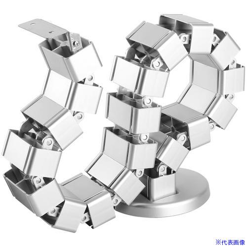 ■スターテック ケーブルマネージャー/4内部管/長さ調節可能/セグメント(節目)着脱可能/シルバー/配線オーガナイザー CMVBMOD(5723304)[法人・事業所限定][外直送元]