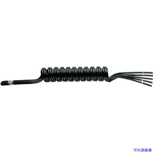 ■潤工社 ラウンドコイルチューブ UT 2-6X4mm 最大使用長100cm 黒 UT206100(5727703)[送料別途お見積り][法人限定][掲外取寄]