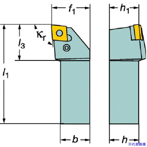 ■サンドビック T-Max P ネガチップ用シャンクバイト(210) PCLNL4040S25(5730635)[送料別途見積り][法人..