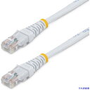 ■StarTech カテゴリ5e LANケーブル/30cm/ホワイト/RJ45コネクター/標準タイプ/CAT5e M45PATCH1WH(5745313)