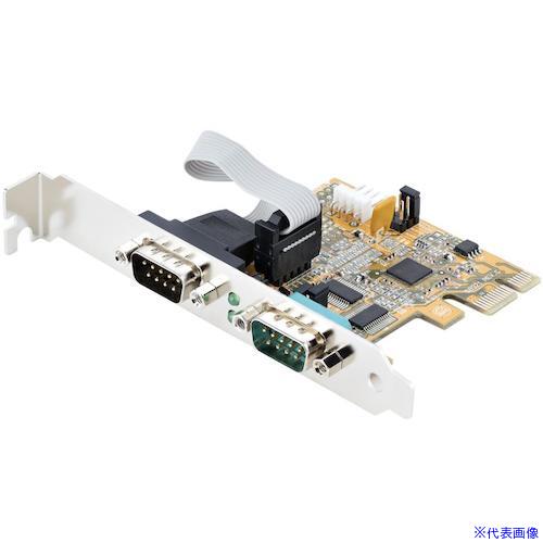 ■スターテック RS232Cシリアルアダプターカード/PCI Express/2ポート/16C1050 UART/Win ＆ Linux 21050PCSERIALCARD(5745364)[法人・事業所限定][外直送元]