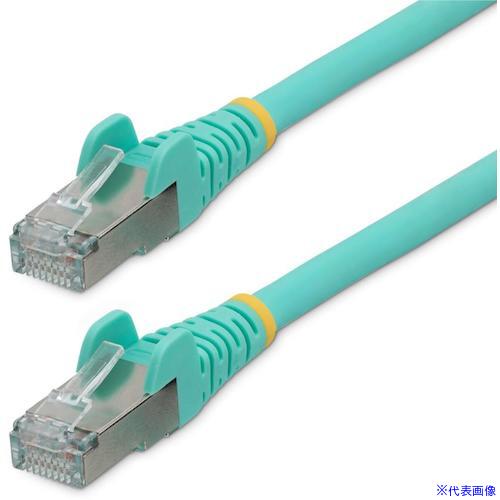 ■StarTech カテゴリ6a LANケーブル/1.5m/アクア/10GbE 500MHz/ハロゲンフリー/ツメ折れ防止機構付 NLAQ150CAT6APATCH(5746913)