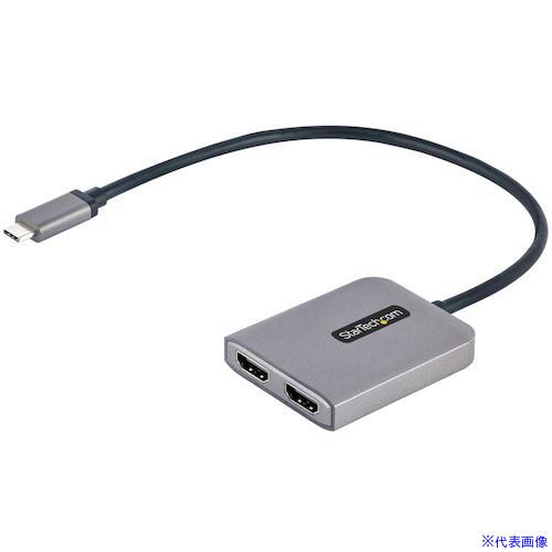 ■StarTech ディスプレイアダプター/USB−C − 2x HDMI/4K60Hz/Windowsのみ/マルチモニター MST14CD122HD(..