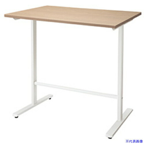 ■NAIKI ミーティングテーブル(配線無/直線テーブル ハイタイプ モプト MP型/天板:サンドオーク 脚:クリ..