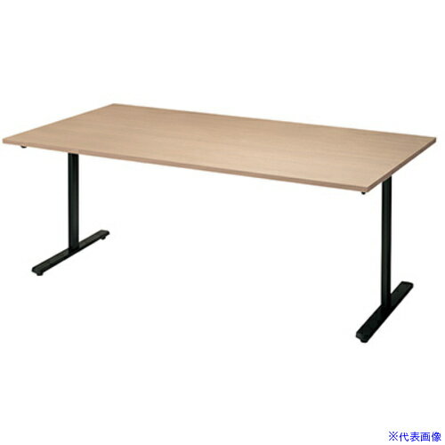 ■NAIKI ミーティングテーブル(配線無/直線テーブル モプト MP型/天板:サンドオーク 脚:ブラック/W1800×..