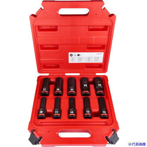 ■milwaukee SHOCKWAVE IMPACT DUTY ディープインパクトソケット 1/2インチ(12.7mm)角 10PCS セット 493..