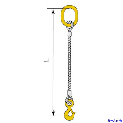 ■コンドーテック JISロック止ワイヤ φ16×2.5M HTL・HMM 05221KMTL162S5(5869914)[送料別途お見積り][法人限定][外直送]