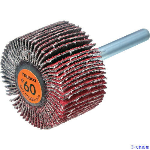 ■TRUSCO セラミックフラップホイール 軸径6mm #60 外径40×幅25×軸長40 (5個入) TCF4025CE60(5883720)