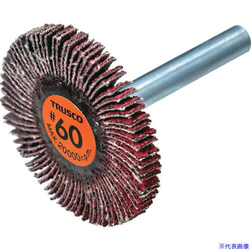 ■TRUSCO セラミックフラップホイール 軸径6mm #60 外径40×幅5×軸長40 (5個入) TCF4005CE60(5883721)
