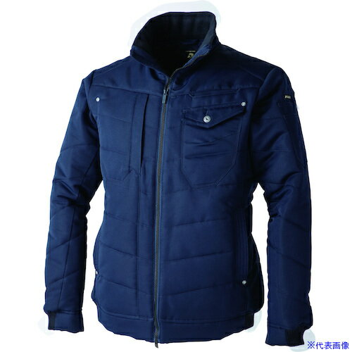 ■CHUSAN 中わた裏アルミプリントブルゾン N・ネイビー 4L 8248008114L(5947978)[送料別途見積り][法人・事業所限定][掲外取寄]