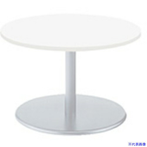 オレンジブック トラスコ中山　TRUSCONAIKI ミーティングテーブル KLR型/天板:ホワイト 脚:クリアーホワイト/Φ750×H500 〔品番:KLRL75RWH〕[ 注番:5960698]特長●脚部がアルミダイキャストのスタイリッ...