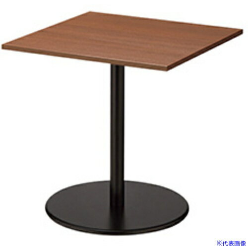 ■NAIKI ミーティングテーブル KLR型/天板:ダークウォールナット 脚:ブラック/W750×D750×H680 KLRM7575B..