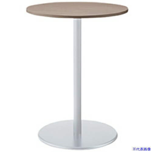 ■NAIKI ミーティングテーブル KLR型/天板:ショコラアッシュ 脚:クリアーホワイト/Φ750×H972 KLRH75RWCA..