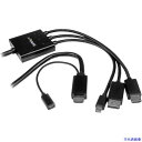 ■スターテック ディスプレイ変換ケーブル/HDMI - DisplayPort, mDP, HDMI/3m/4K30Hz/ブラック DPMDPHD2HD(597...