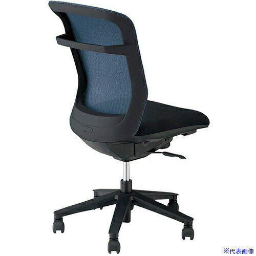 オレンジブック トラスコ中山　TRUSCONAIKI ワークチェアー(肘なし) パウザ PAEN型/背:ブルー 座:ブラック/座:布張り 背:メッシュ/肘なし 〔品番:PAENB510FTBLB〕[ 注番:5978633]特長●さまざまなシーンで活躍するライト感覚なメッシュチェアーです。●チェアーの移動や出し入れに便利な取手がついており、膝掛けなどを掛けることも可能です。●背と座が連動し、それぞれが違った角度でロッキングする機構が付いています。ロッキングの支点をくるぶしに設定してあるため、スムーズなロッキングと後傾姿勢をサポートします。●ロックすると背もたれが初期の位置で固定され、解除するとフリーロッキングが可能です。●体重や好みに合わせた背の反発力の調整ができます。座面裏前方に握りやすい大型ハンドルを装備しています。●ガススプリング機構により、スムーズに座面を上下できます。また、着座時の衝撃を吸収し、ソフトな座り心地が得られます。用途●事務用●テレワーク用●ミーティング用●応接用●会議用仕様●座幅(mm)：470●座奥行(mm)：430●座面高さ(mm)：420〜505●幅(mm)：600●奥行(mm)：625●高さ(mm)：885〜970●張地：座：布張り、背：メッシュ●色：背：ブルー／座：ブラック●背面色：ブルー●座面色：ブラック●脚色：ブラック●座上下昇降機能：有●肘有無：無●シェル色：ブラック仕様2●座：布張り、背：メッシュ張り、脚部：PA+GF樹脂成型5本脚双輪キャスター使用、座：モールドウレタン、背傾倒角度：21°材質/仕上●脚部：PA+GF樹脂成型5本脚双輪キャスター使用●座：モールドウレタンセット内容/付属品注意原産国（名称）中国JANコード本体質量16.4kgオレンジブック トラスコ中山　TRUSCONAIKI ワークチェアー(肘なし) パウザ PAEN型/背:ブルー 座:ブラック/座:布張り 背:メッシュ/肘なし 〔品番:PAENB510FTBLB〕[注番:5978633][本体質量：16.4kg]分類》オフィス・住設用品》オフィス家具》オフィスチェア☆納期情報：メーカー直送品【法人限定＝会社名ご記入お願い致します。】
