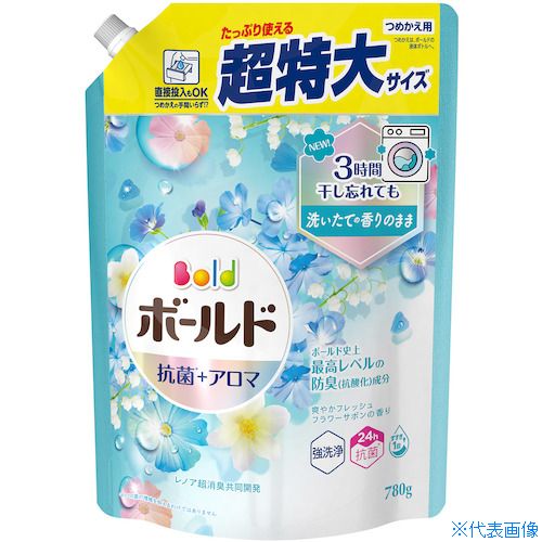 ■P＆G ボールド 洗濯洗剤 液体 フレッシュフラワーサボン つめかえ用 超特大 780g 414246(5979437)×8[..
