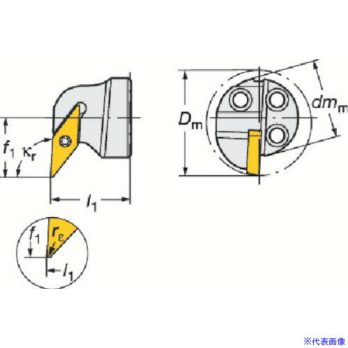 ■SANDVIK コロターンSL コロターン107用カッティングヘッド(410) 570SVUCL2511D(6013341)[送料別途お見..