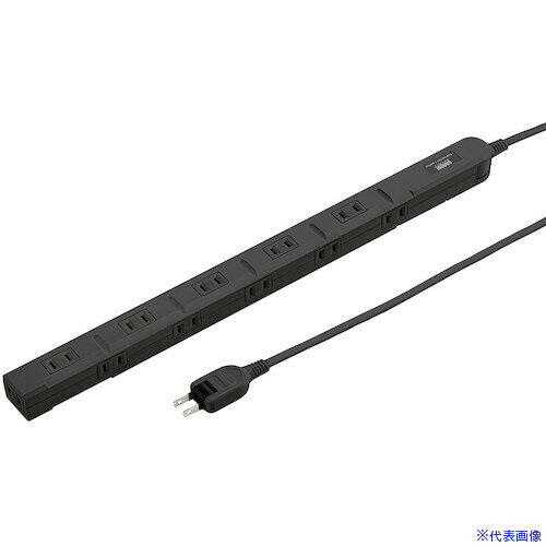 ■SANWA スリムタップ 2m ブラック TAPS