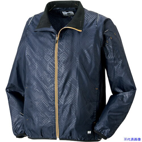 ■HUMMER HUMMER 背メッシュブレーカージャケット ネイビー4L 900406002(6041720)[送料別途見積り][法人..