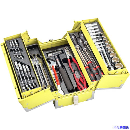 ■TONE ツールセット(レモンイエロー) TSH430LY(6090365)[法人限定][外直送元]