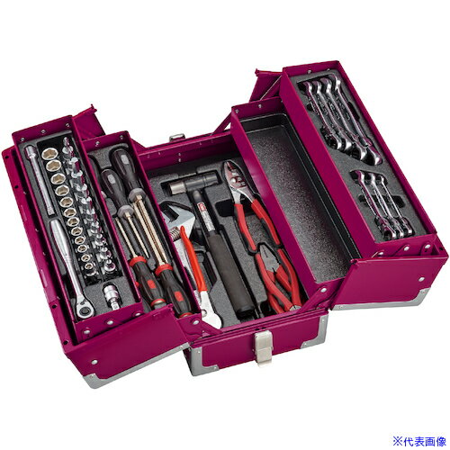 ■TONE ツールセット(ラズベリー) TSH330RB(6090366)[法人限定][外直送元]