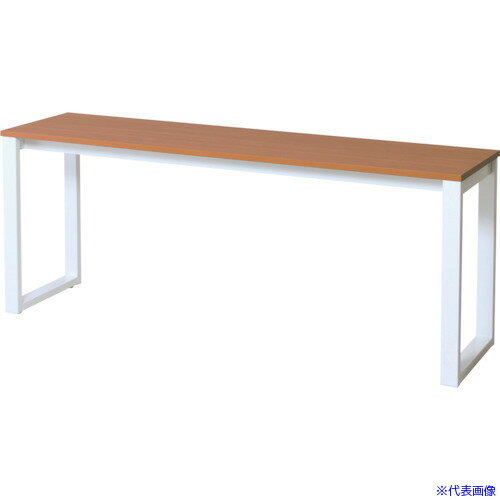 ■弘益 カウンターテーブル ホワイト脚 ブラウン ASOCT1845WBR(6092908)[送料別途お見積り][法人限定][直送]