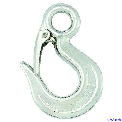 ■コンドーテック ステンレス鍛造環付フック 安全レバー付き 0.5t 115A7S5(6122532)[送料別途お見積り][..