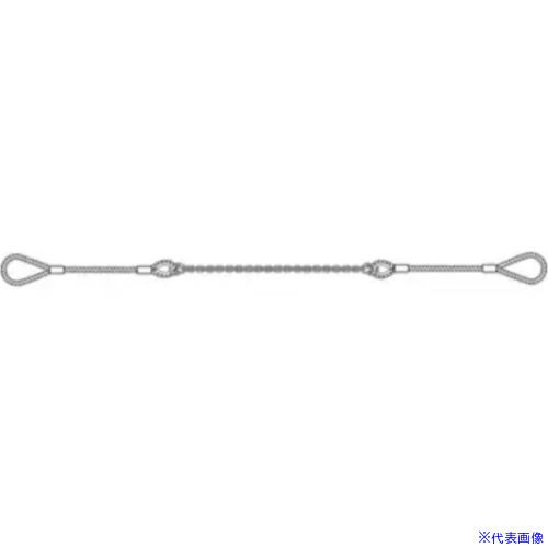 ■コンドーテック コンビスリング 5M(チェンφ10×3M+ワイヤφ16×(1M片コース片ワサ280)×2本) 052201601100..