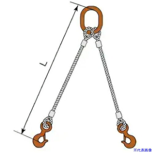 オレンジブック トラスコ中山　TRUSCOコンドーテック JISロック止ワイヤ 2点吊楕円リング 12mm 環付きフック 1.0t 塗装 φ12×3M T01S・A2014S 〔品番:05222RDFT123〕[ 注番:6125198]特長●JIS規格ワイヤーロープを使用し、アルミクランプ管による圧縮止め加工を行ったスリングです。●フックは安全なラッチタイプを使用しています。仕様●全長(m)：3●スリング径(mm)：12●30゜吊り(t)：2●60゜吊り(t)：2仕様2●クレーン等安全規則第219条適合品材質/仕上セット内容/付属品●マスターリンク：A2014S　2t●フック：塗装環付フック1t　注意●吊り角度60°以内でご使用ください。原産国（名称）日本JANコード本体質量5.156kgオレンジブック トラスコ中山　TRUSCOコンドーテック JISロック止ワイヤ 2点吊楕円リング 12mm 環付きフック 1.0t 塗装 φ12×3M T01S・A2014S 〔品番:05222RDFT123〕[注番:6125198][本体質量：5.156kg]分類》荷役用品》吊りクランプ・スリング・荷締機》ワイヤロープスリング☆納期情報：オレンジブック掲載以外でメーカー直送品【法人限定＝会社名ご記入お願い致します。】