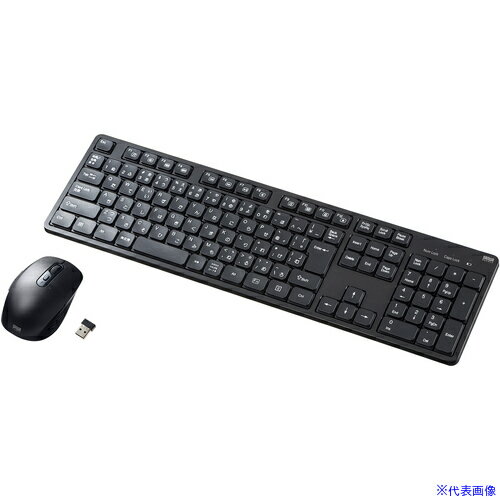 Other - ■SANWA ワイヤレス静音キーボードマウスセット SKBWL37SETBK(6163390)[法人限定][外直送元]
