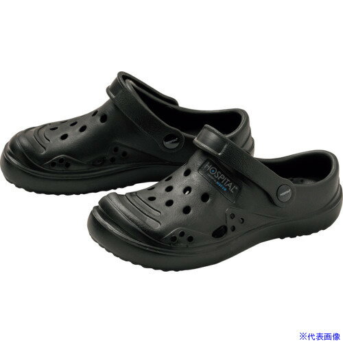 ■フォーク ソフトサンダル2 630 ブラック (24〜24.5cm) 63097(6214170)[送料別途見積り][法人・事業所..