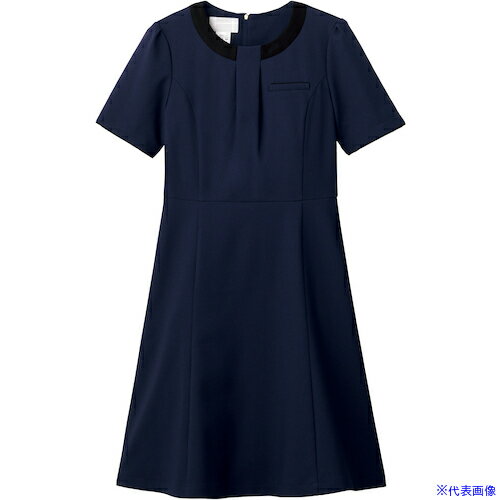 ■FOLK ワンピース 3024SC ダークネイビー L 3024SC17L(6215687)[送料別途お見積り][法人限定][掲外取寄]