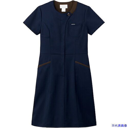 ■FOLK ワンピース 3026SC Dネイビー×BW S 3026SC17S(6215774)[送料別途お見積り][法人限定][掲外取寄]