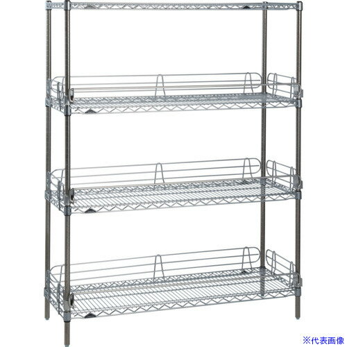 ■ERECTA エレクターシェルフ スーパーシリーズ 落下防止ステンレスワイヤーシェルフ W910mmxD460mmxH1587mm 5段 SMS910PS1590W5L4(6225935)[法人限定][外直送元]