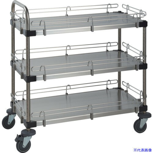 ■ERECTA スーパーシリーズ 落下防止カート I型 430ソリッドシェルフ W1063mmxD461mmxH963mm RC1MSS1070A(6229111)[送料別途お見積り][法人限定][直送]