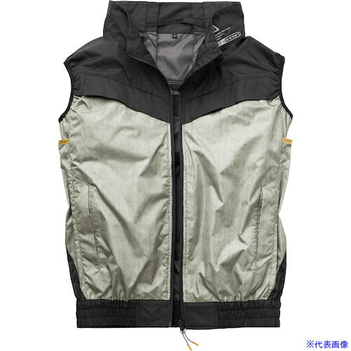 ■空調風神服 The tough 空調風神服ベストサージオリーブ3L 664005005(6246146)[送料別途お見積り][法人限定][外直送]