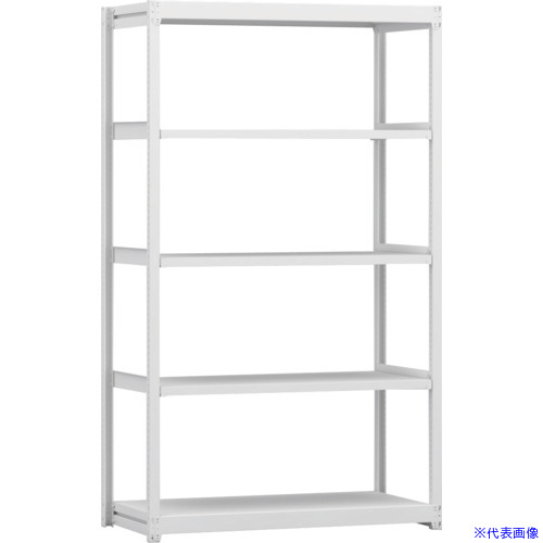 ■金剛 中軽量棚BLL 基本単式1連 有効4段 1200X600X2100 BLL471605SOR(6275476)[送料別途お見積り][法人限定][外直送]