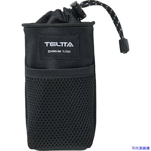 ■KING JIM テルッタ マルチポーチ クロ TLT030BK(6329880)[送料別途お見積り][法人限定][掲外取寄]