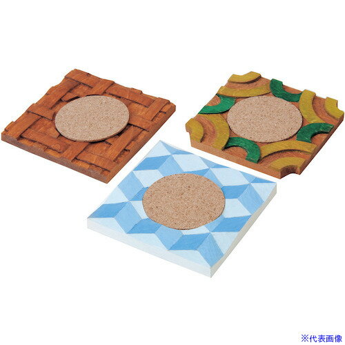 ■ArTeC 木彫コースター3枚組(30618) 30618(6333195)[送料別途お見積り][法人限定][外直送]