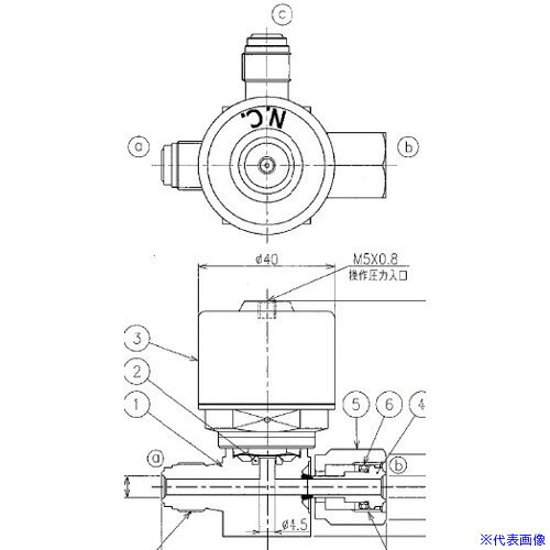 オレンジブック トラスコ中山　TRUSCOFujikin SUS鋼製自動3方ダイレクトダイヤフラムバルブ_1MPa_FPR−NDTB 〔品番:FPRNDTB719.52〕[ 注番:6538305]特長●メタルダイヤフラム構造により高気密性、高耐久性、コンパクト、デッドスペースフリー用途●半導体製造装置の超高純度ガスおよび可燃性、毒性ガスライン用仕様●呼び径A：UJRオス9.52mm●呼び径B：UJRメス9.52mmXUJRオス9.52mm●全長(mm)：79.2●高さ(mm)：67.5●ハンドル長D(mm)：55●最高許容圧力(MPa)：1●使用温度範囲(℃)：-10〜80●清浄度：特級禁油●内面処理：電解研磨仕様2●作動形式：気体作動(N.C.)材質/仕上●ステンレス鋼製　　ボディ材質：SUS316Lセット内容/付属品注意原産国（名称）日本JANコード本体質量850gオレンジブック トラスコ中山　TRUSCOFujikin SUS鋼製自動3方ダイレクトダイヤフラムバルブ_1MPa_FPR−NDTB 〔品番:FPRNDTB719.52〕[注番:6538305][本体質量：850g]《包装時基本サイズ：220×125×70》〔包装時質量：1810g〕分類》工事・照明用品》管工機材》バルブ☆納期情報：オレンジブック掲載以外でメーカー直送品【法人限定＝会社名ご記入お願い致します。】
